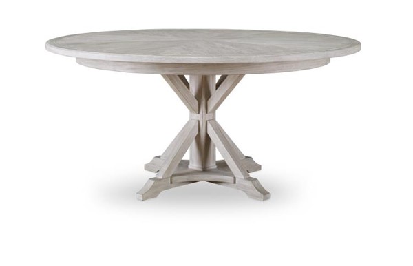 century B2W-306 - Collin 64" Round Dining Table - White Rustic