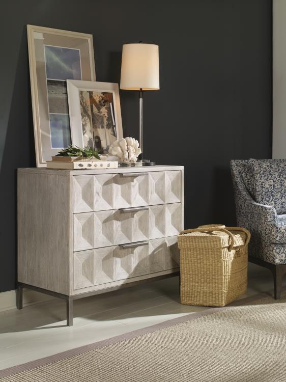 Century B2W-705 - Elliott Three Drawer Chest - White Rustic