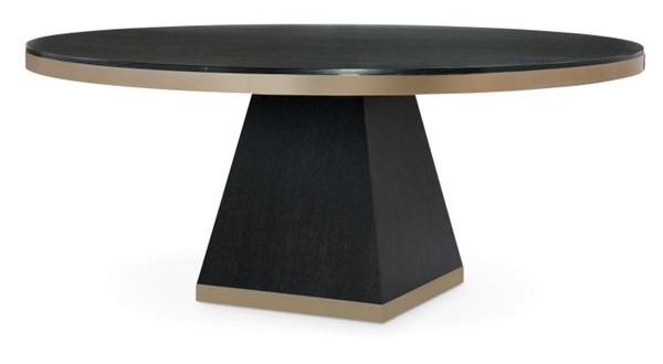 century C1H-307 - Corso 72" Round Dining Table - Black Cerused