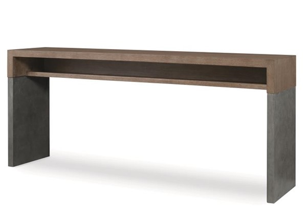 century C5H-721 - Casa Bella Curved Front Console - Timber Grey