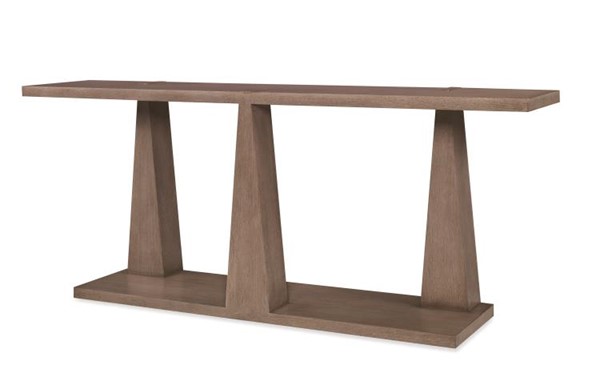 century C5H-723 - Casa Bella Column Console Table - Timber Grey