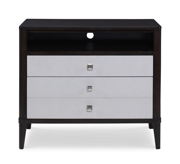 Century C6C-225 - Aria Three Drawer Nightstand - Brownstone/Oxford White