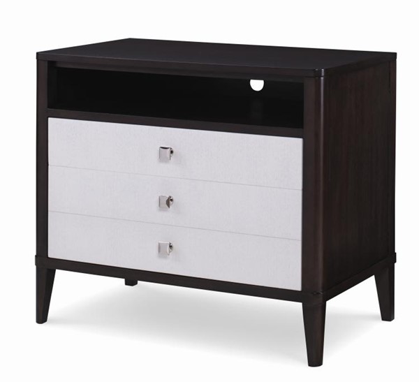 century C6C-225 - Aria Three Drawer Nightstand - Brownstone/Oxford White