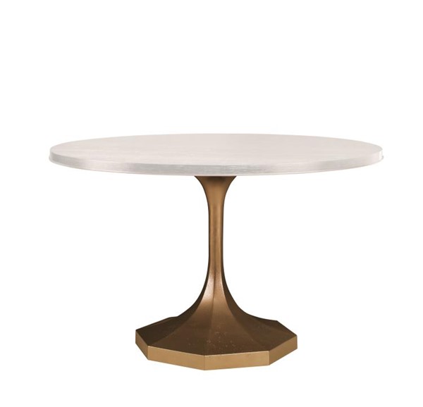 Century C79-304 - Molly Gold Pedestal 48" Round Dining Table