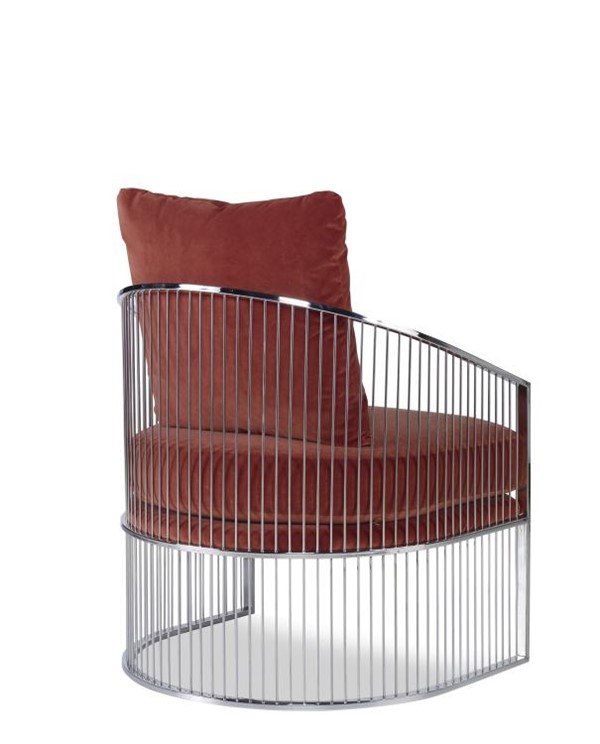 Century 3778 - Ruffalo Nickel Barrel Chair