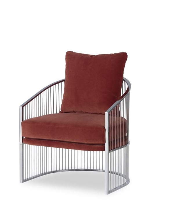 century 3778 - Ruffalo Nickel Barrel Chair