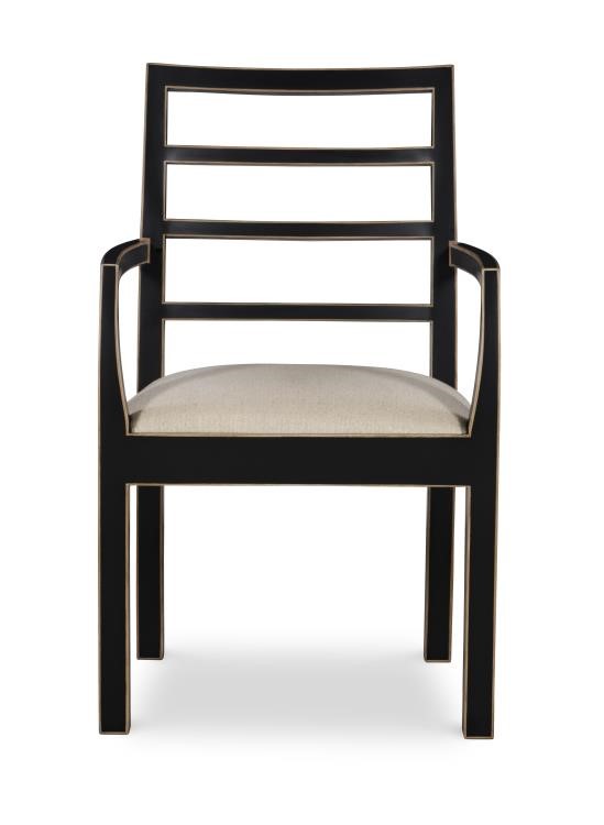 Century AE-CCU-3164A-F1 - Dara Arm Chair - Black & Gold