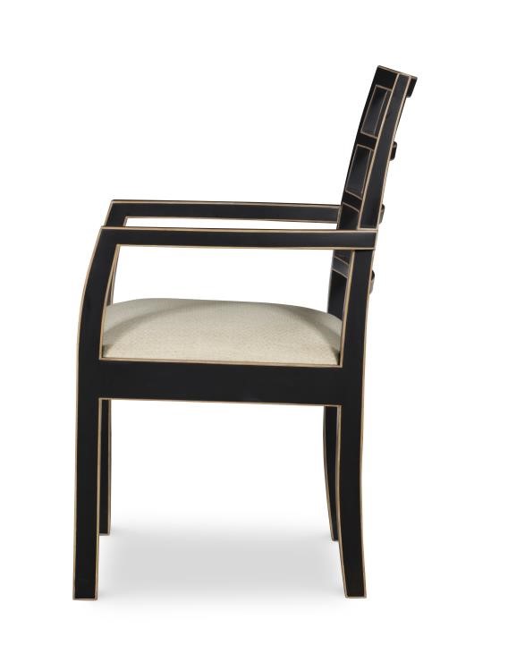Century AE-CCU-3164A-F1 - Dara Arm Chair - Black & Gold