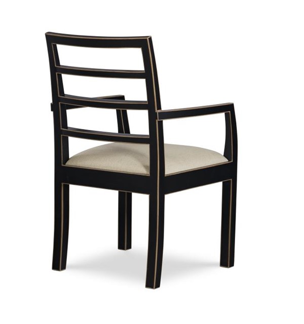 Century AE-CCU-3164A-F1 - Dara Arm Chair - Black & Gold