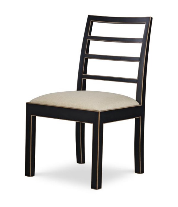 century AE-CCU-3164S-F1 - Dara Side Chair - Black & Gold