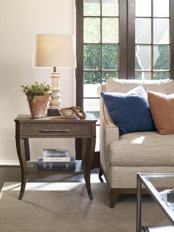 Century B2H-626 - Benjamin Side Table - Brown Rustic