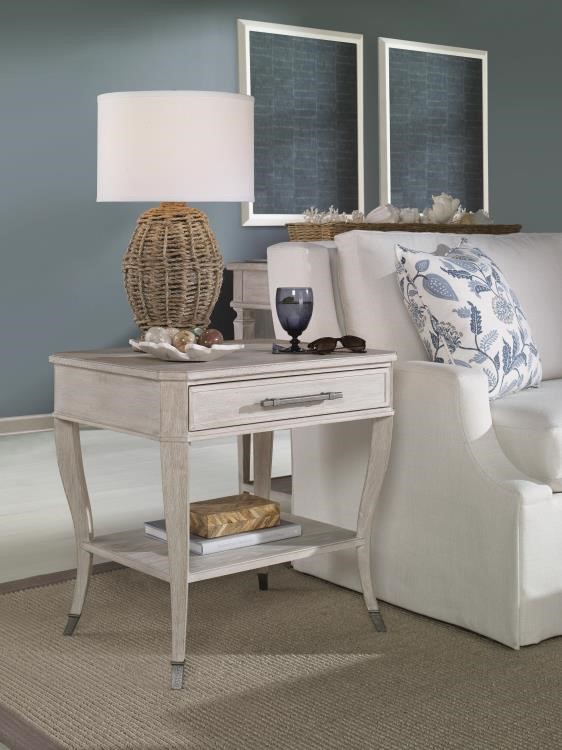 Century B2W-626 - Benjamin Side Table - White Rustic