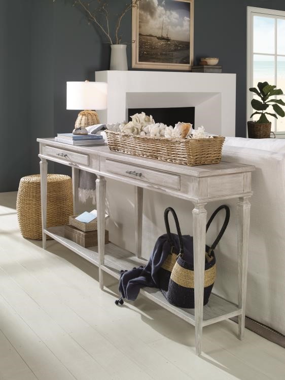Century B2W-724 - Aiden Console Table - White Rustic