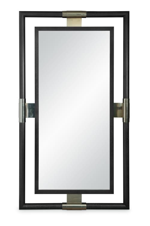 century C1H-831 - Corso Floor Mirror - Black Cerused