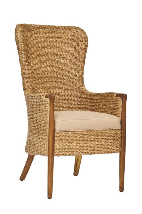 Century CT2017-FL - Seagrass Dining Chair-Flax