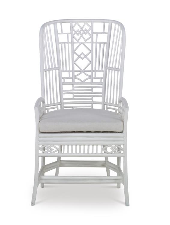 Century CT6013-CN - Riviera Desk Chair - White/Flax