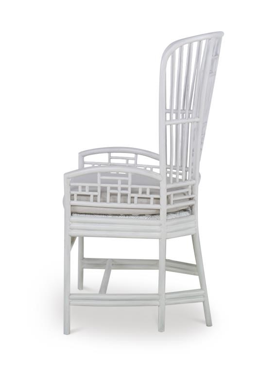 Century CT6013-CN - Riviera Desk Chair - White/Flax