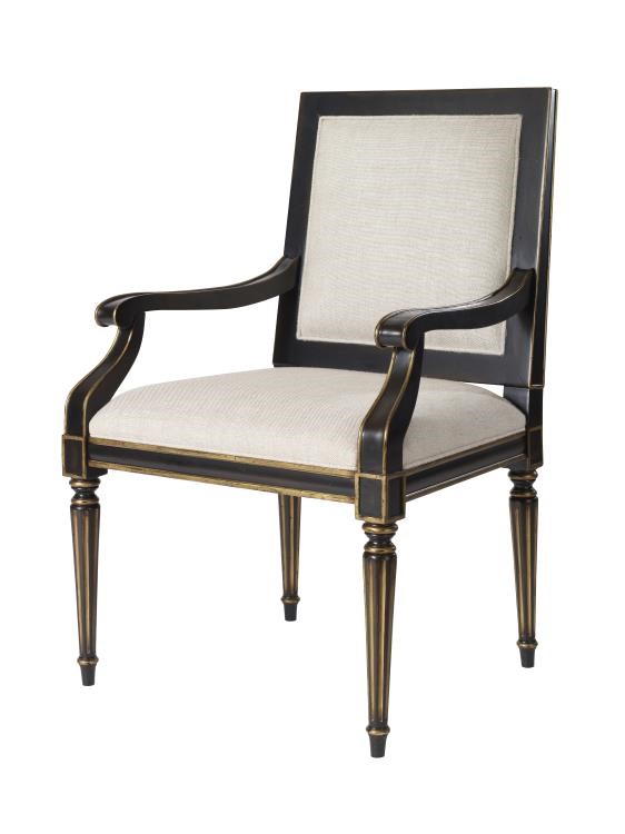 century MN5364A - Barrington Arm Chair - Black/Gold