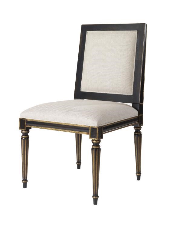century MN5364S - Barrington Side Chair - Black/Gold