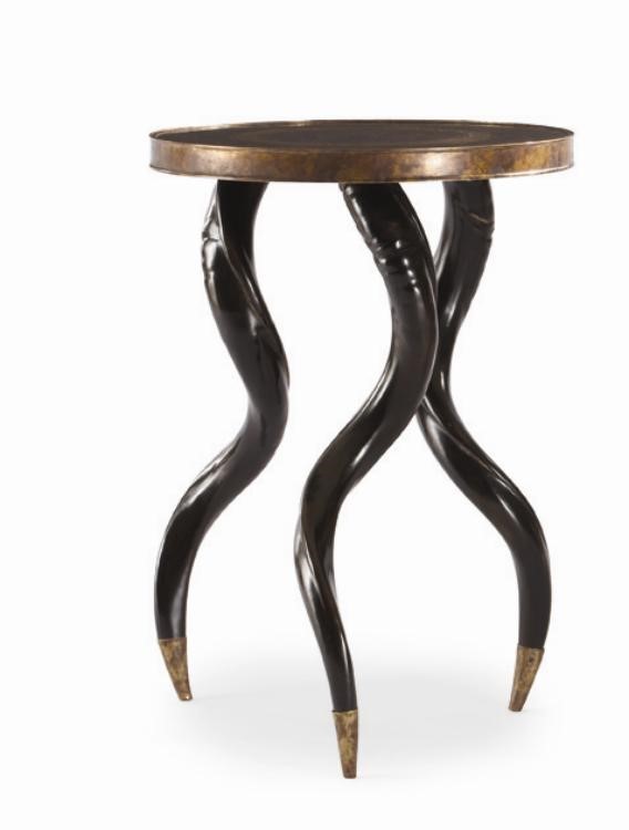 century SF5047 - Faux Horn Ebony Chairside Table