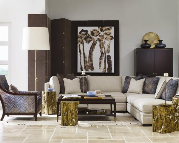 Century SF5636 - Yew Small Brass Side Table