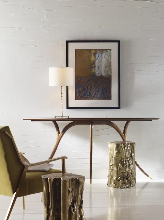 Century SF5636 - Yew Small Brass Side Table