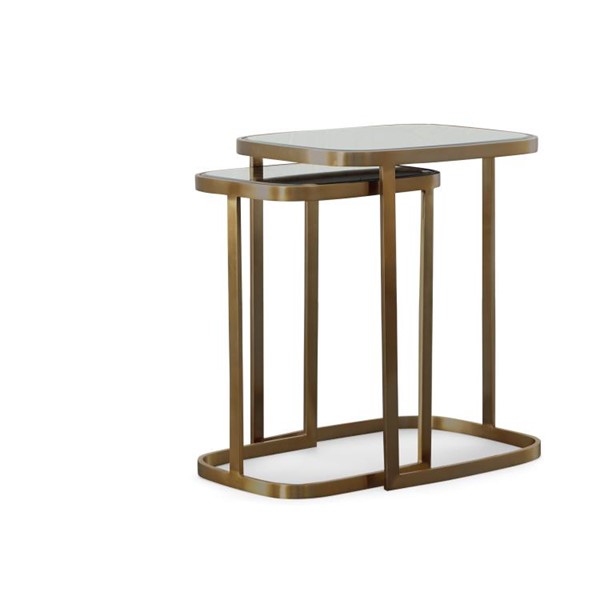 Century SF6090 - Bhodi Nesting Tables - Antique Brass