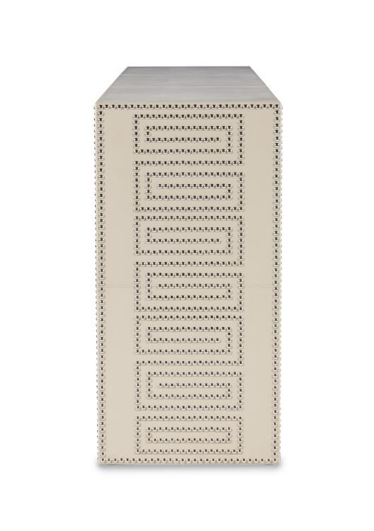 Century SF6226-V2 - Greek Key Console Table - Cream