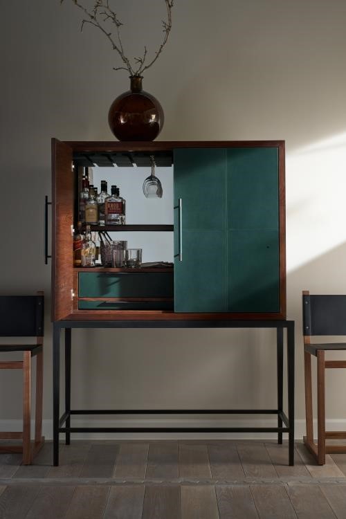 Century SF6264-V2 - Scheffer Bar Cabinet - Evergreen