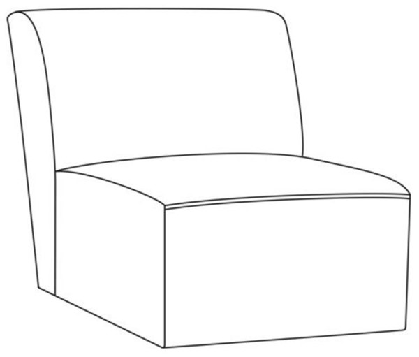 century TS-LT9-1069-11 - Haussman Armless Chair