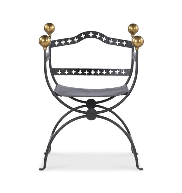 Century TSA-517-V1 - Dante Iron Savonarola Chair