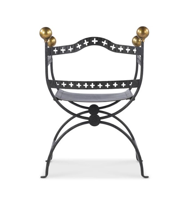 Century TSA-517-V1 - Dante Iron Savonarola Chair