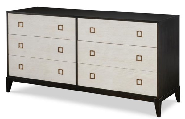 century CR1-201-V1 - Stocked Details Six Drawer Low Dresser