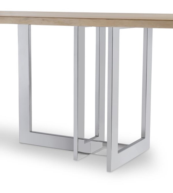 Century CR9-1-130-G-972 - 130" Guan Slab Dining Table - Polished Nickel Base