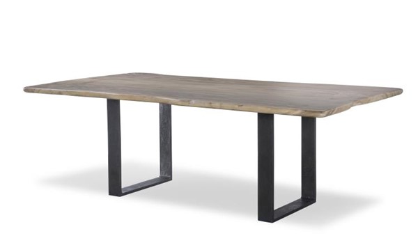 century CR9-1-86-G-970 - 86" Guan Slab Dining Table - Cast Iron Strap Base
