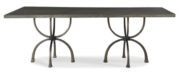 Century CR9-1-86-G-974 - 86" Guan Slab Dining Table - Mottled Bronze Base