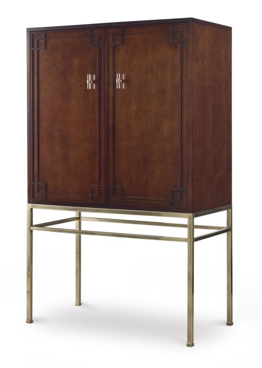 Century CR9-782 - Details I Bar Cabinet With Wood Back Panel