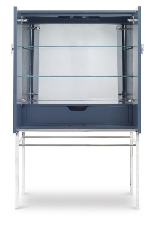 Century CR9-783 - Details I Bar Cabinet With Mirrored Back Panel
