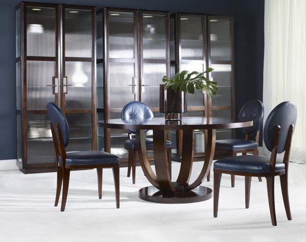 Century CR9-910T-3 - Details Round Wood Dining Table Top - 55" - 60"