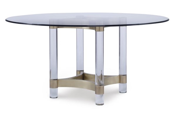 Century CRA-828B - Details Acrylic & Metal Dining Table Base For Glass Top