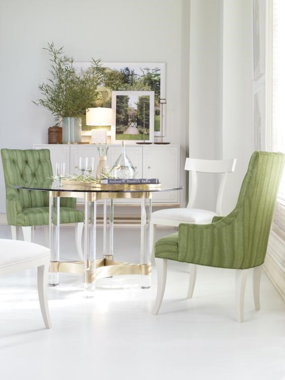 Century CRA-828B - Details Acrylic & Metal Dining Table Base For Glass Top