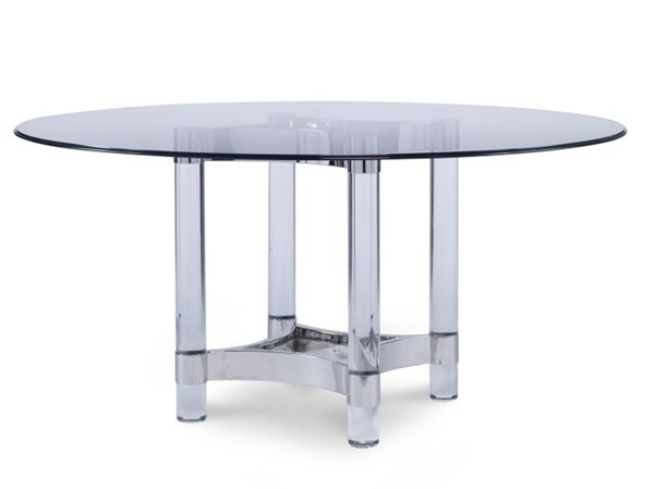 Century CRA-829B - Details Acrylic & Metal Dining Table Base For Glass Top