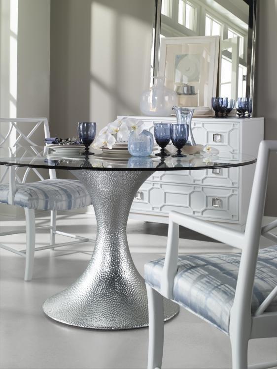 Century CRA-842B - Details Metal Dining Table Base For Glass Top