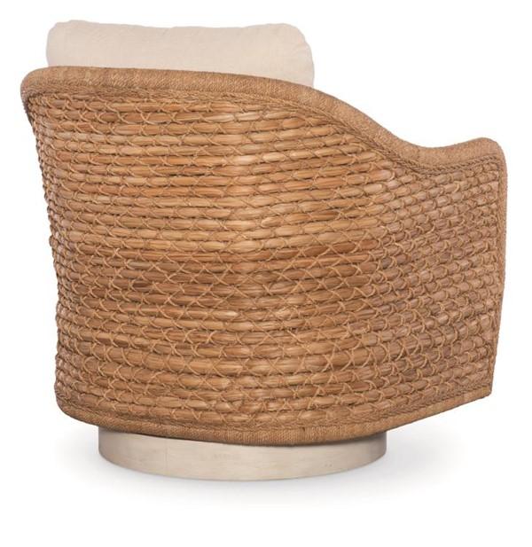Century CT2105-NT-FL - Pompano Swivel Lounge Chair - Natural/Flax