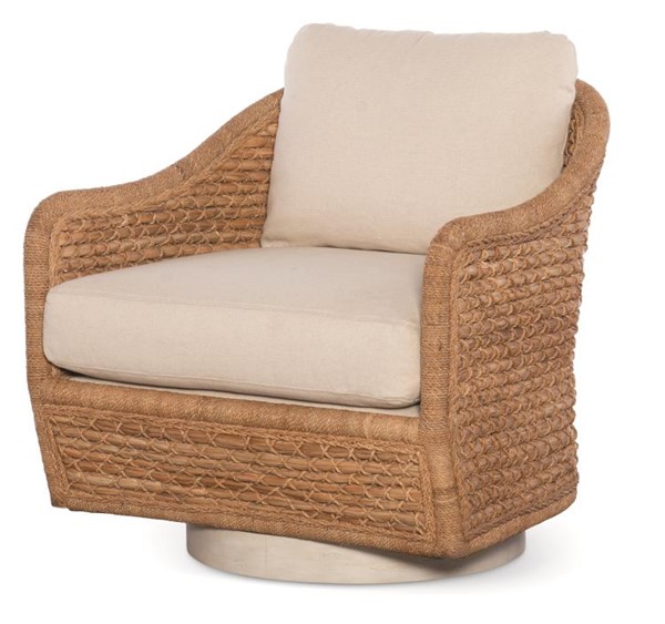 century CT2105-NT-FL - Pompano Swivel Lounge Chair - Natural/Flax