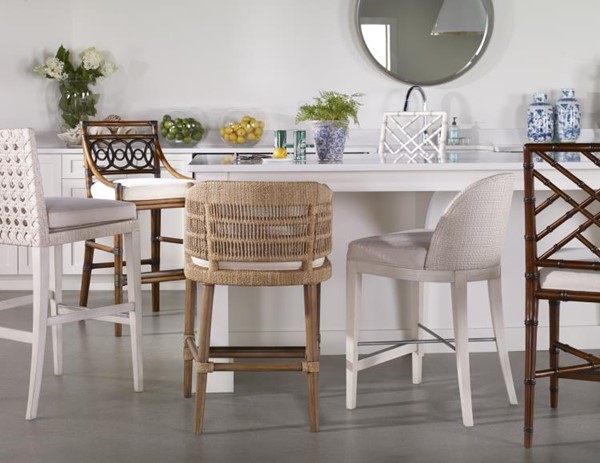 Century CT2108C-NT-FL - Boca Counter Stool - Natural/Flax