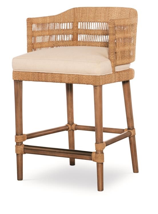 century CT2108C-NT-FL - Boca Counter Stool - Natural/Flax