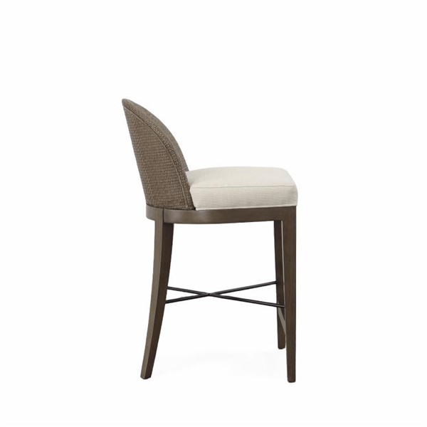 Century CT4004C-MK-FL - Tybee Counter Stool-Mink Grey/Flax
