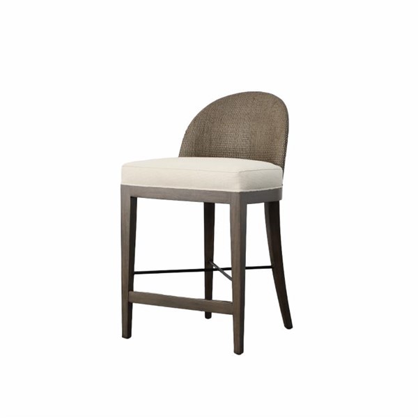 century CT4004C-MK-FL - Tybee Counter Stool-Mink Grey/Flax