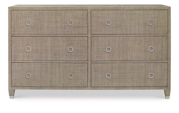 Century CT5021-FG - Charleston 6 Drawer Dresser-French Grey